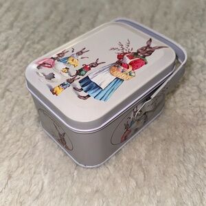 NEW Mini Easter Bunny Tin Basket Box